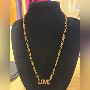 Kate Spade Gold Necklace with Multicolor Accents